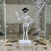 3D-печатный аквариумный танец Череп Украшение Динамический Скелет Пузырьки Подводный Ландшафт
