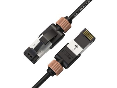 Кабель LAN LINKUP Cat7 с разъемами RJ45 10 гигабит, с двойным экранированием Ethernet для и Интернета, сетевой кабель категории 7, кабель 40G 30AWG, черный