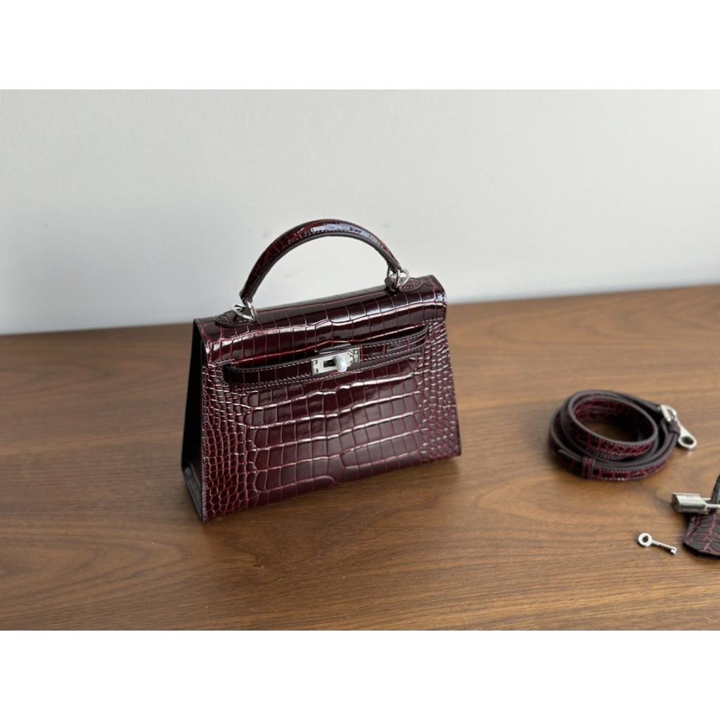 Kazilan 22см Kelli поколение сумка-кроссбоди женская модная универсальная с узором под крокодила из натуральной кожи первого слоя