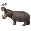 Educational Animal Figure Simulation Hippopotamus Figurine Lifelike Hippo Statue Sculpture River Hand Painted Sculpture Horse Model Toy for