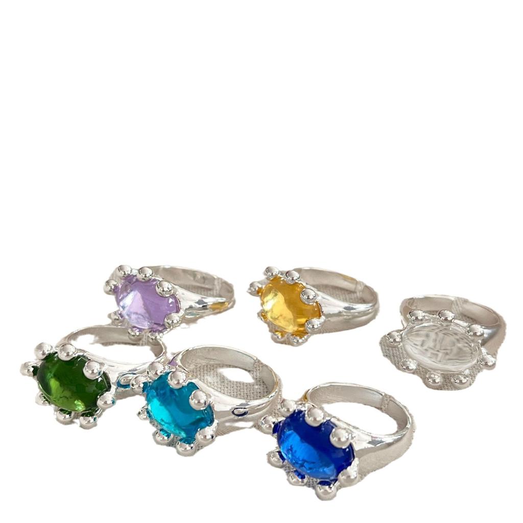 Кольцо в форме краба ins wind женское, цветное, с глазурью, нишевое, простое, открывающееся, регулируемое, персонализированное, на указательный палец