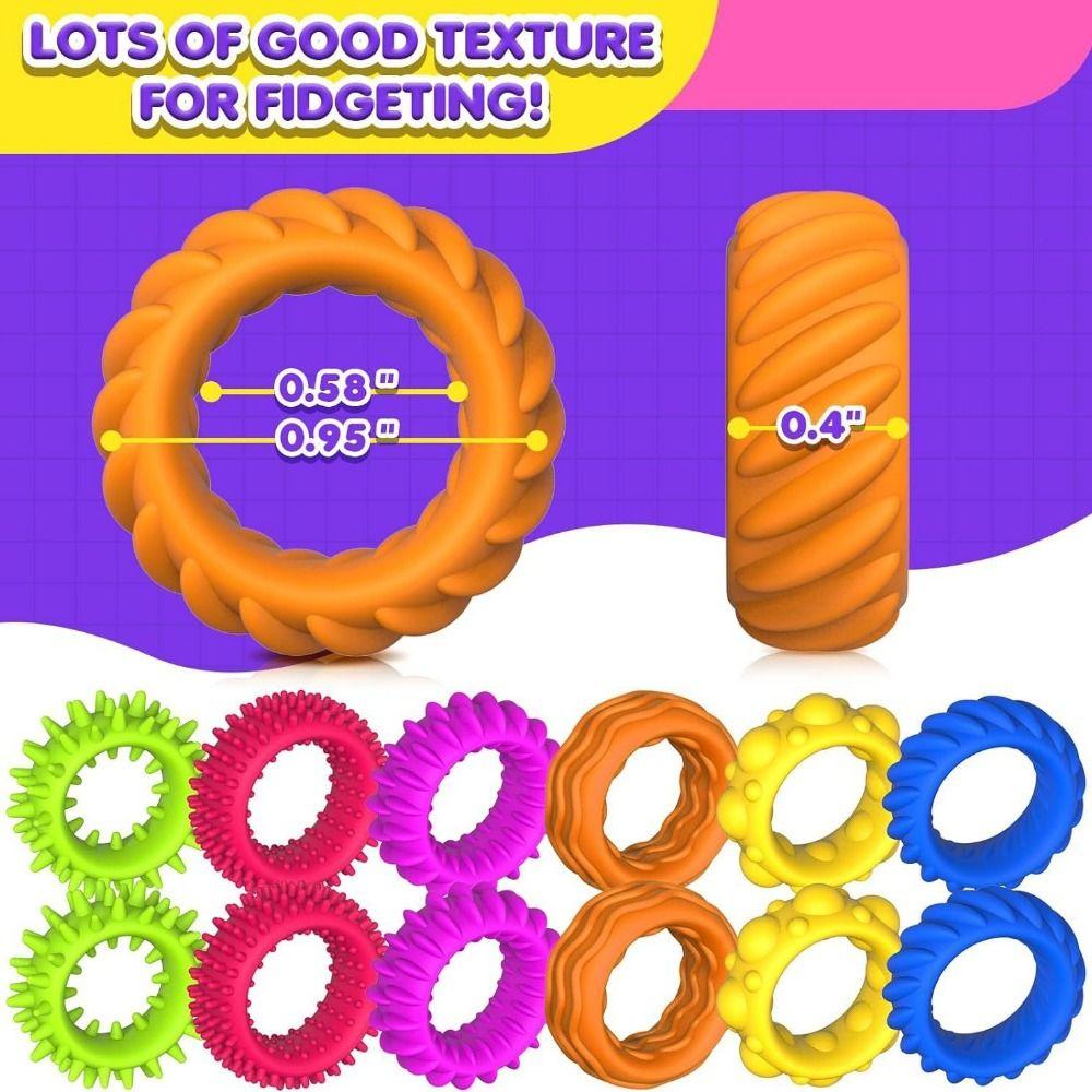 Enhancing Attention Silent Decompressors Rings With Tips Silicone Sensory Ring  Adult