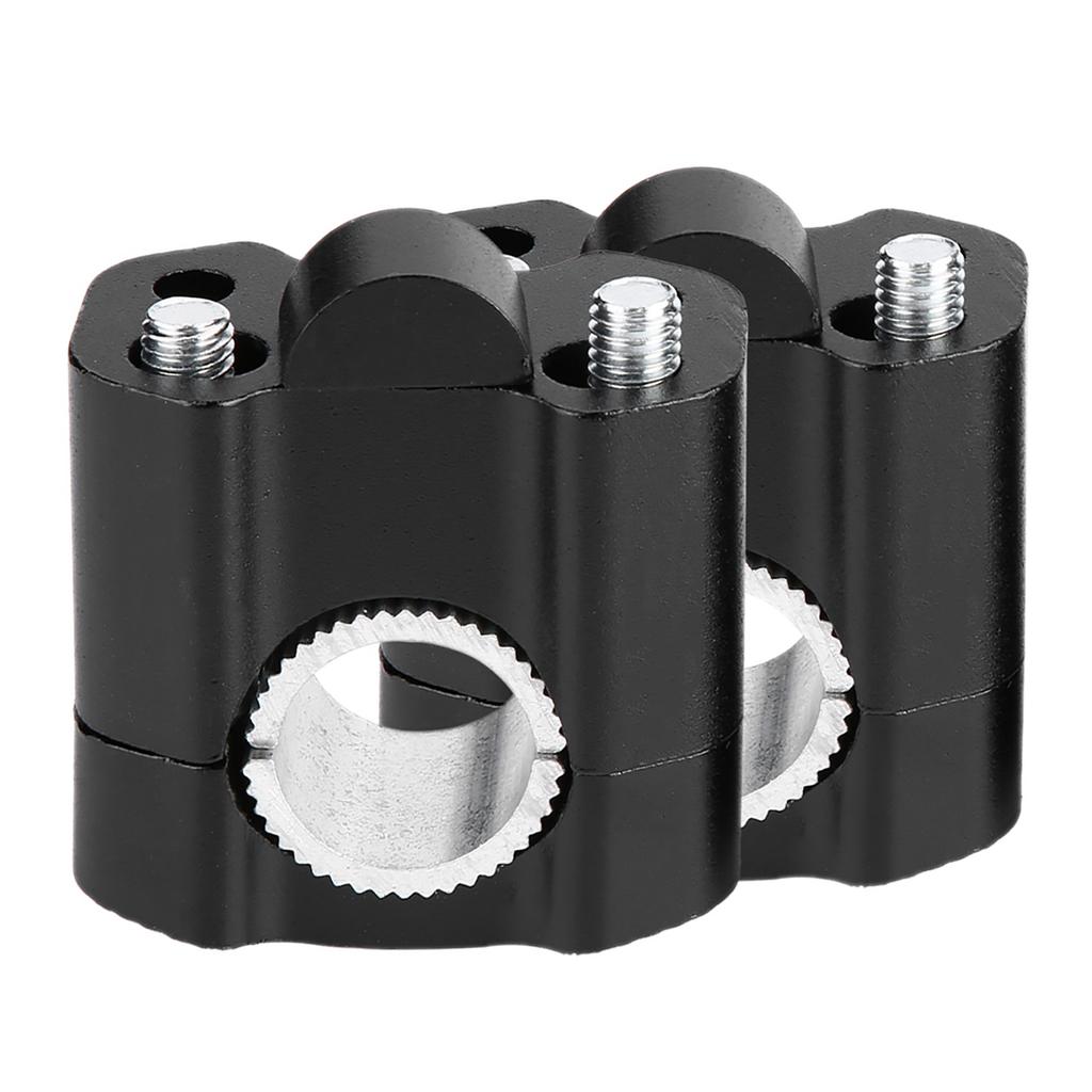 2pcs Aluminum Alloy 28mm Motorcycle Handlebar Handle Bar Mounting Clamps Riser Black