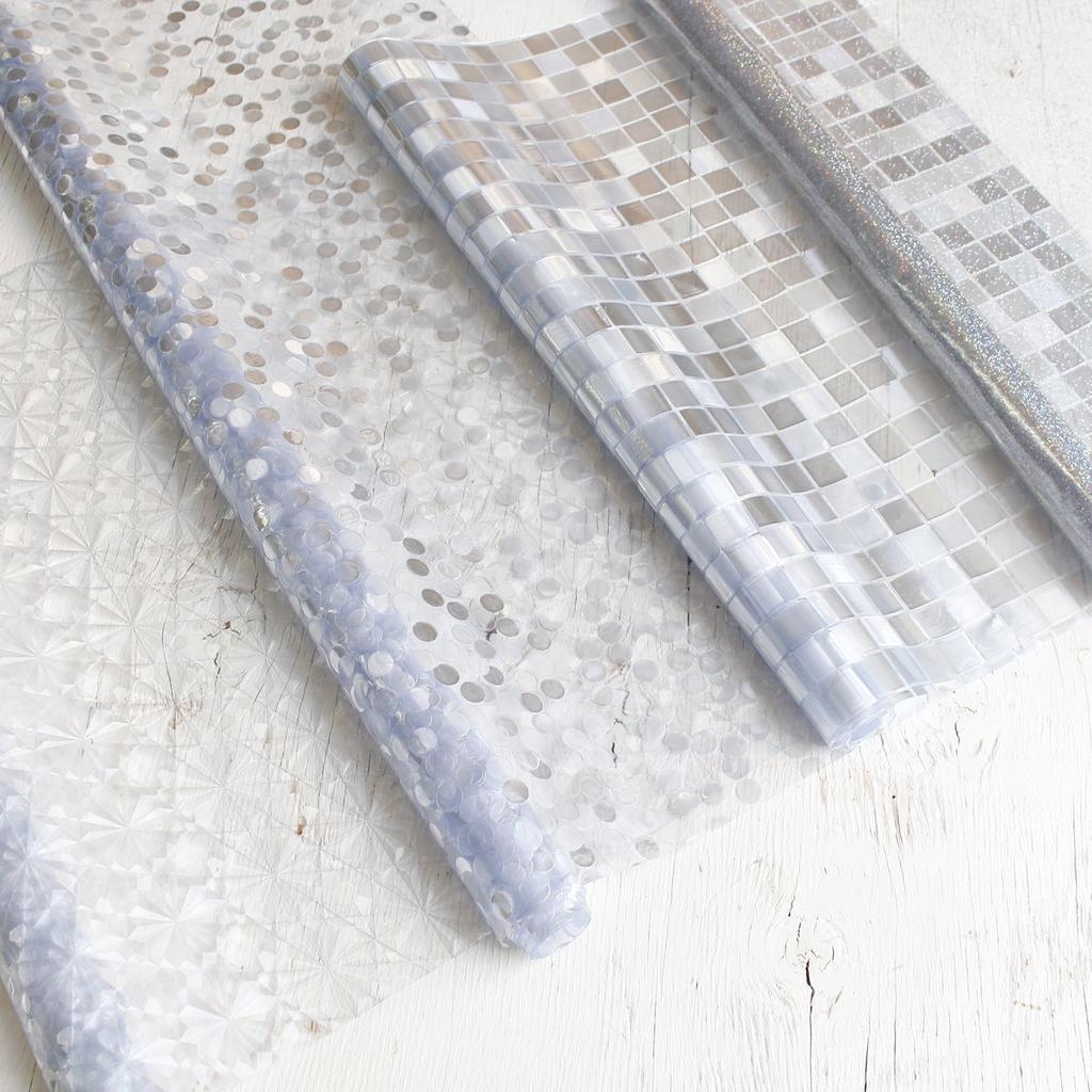 Винил с блестками Nippon Chuko, ширина 92 см x 1 м, ткань, отрез, SMD-201-1M