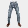 Autumn Winter Jeans Men Long Pant Denim Pants Zipper Straight Trousers Pockets Splice Slim Fit Casual Denim Pants