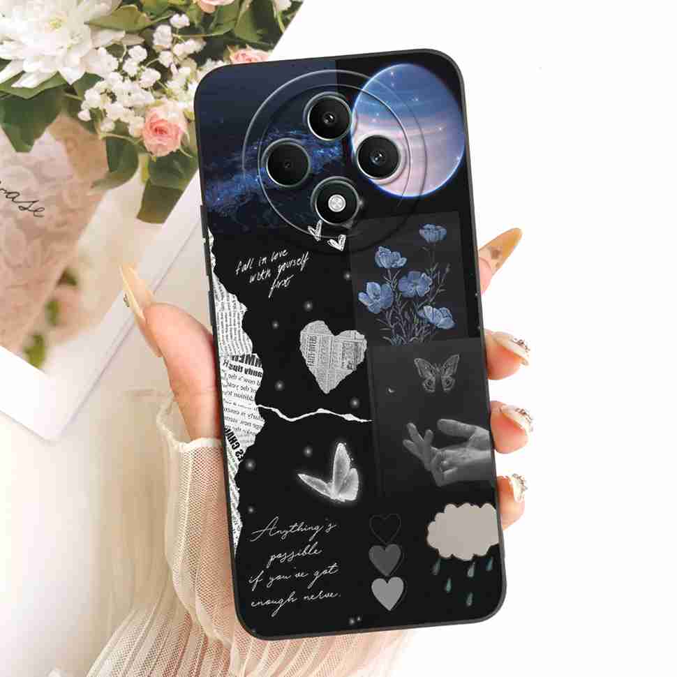 Чехол для OPPO Reno 12F 5G Прозрачный Милый Кот OPPO Reno12 F Reno12F Reno 12 F 5G CPH2637 Ударопрочный Мягкий Чехол для Телефона Полная Защита