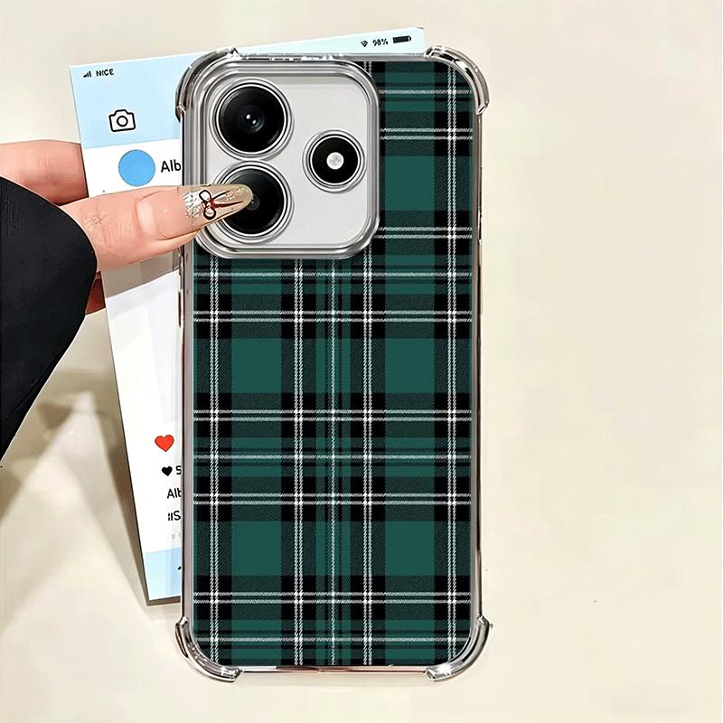Мягкий чехол для телефона с узором в клетку тартана клана Стюарт для Xiaomi Poco X7 X8 Pro Max X6 X5 X3 F8 Ultra F7 M8 M7 M5S Redmi 15C 15A 15