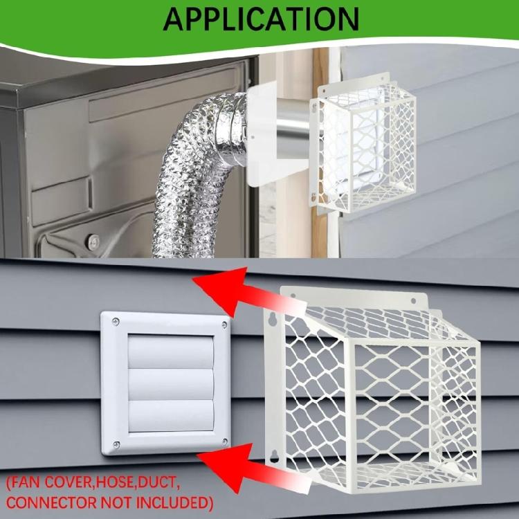 2 шт. Защита от птиц для вентиляционных отверстий сушилки из углеродистой стали, Защитный чехол для вентиляционных отверстий сушилки, Защита системы сушки, Прост в использовании