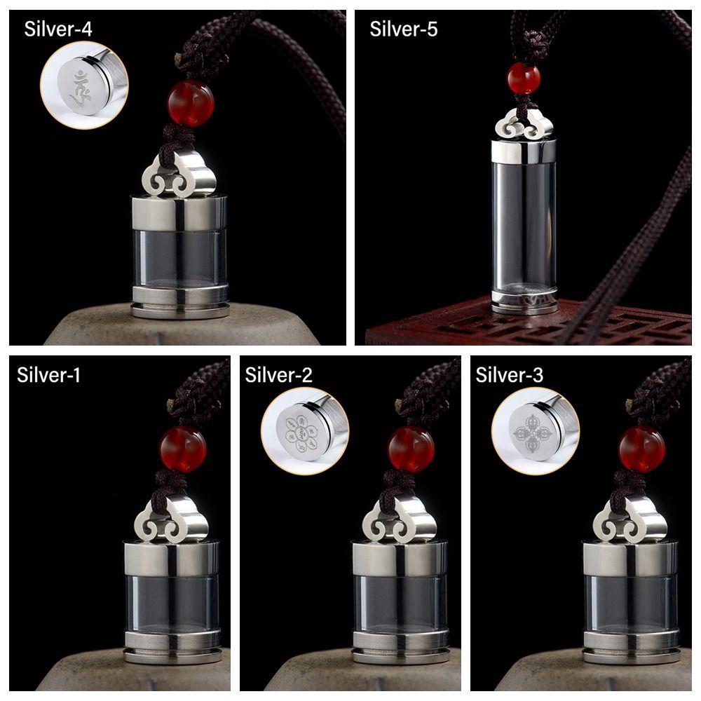 Aromatherapy Wishing Bottle Pendant Gold Silver Perfume Bottle Necklaces Creative Ashes Urn