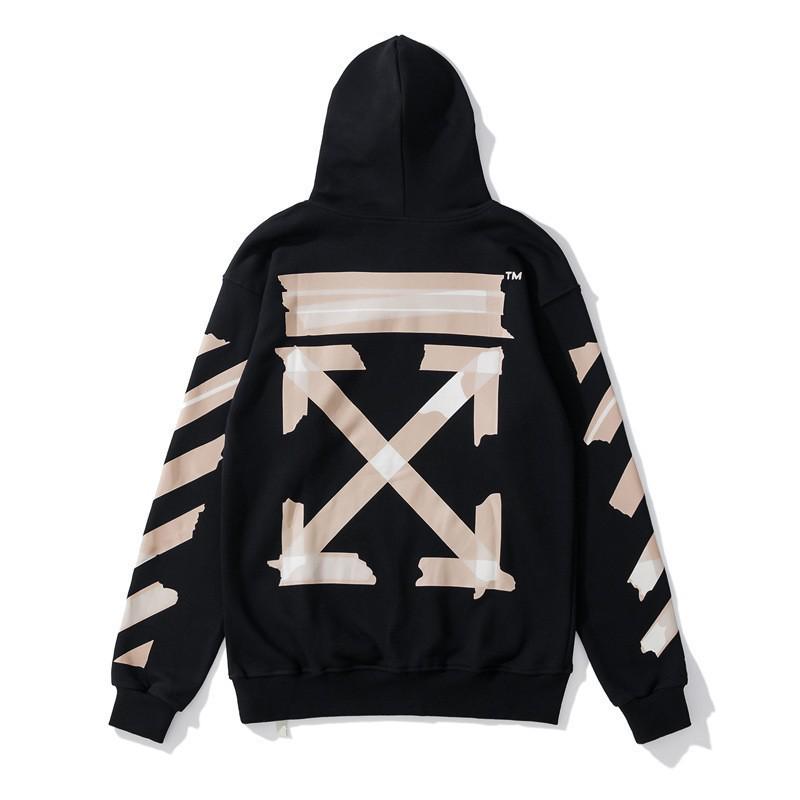 Высококачественная модная толстовка OFF WHITE Basic с 3D-принтом Стрела