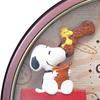 RHYTHM Snoopy Alarm Clock Character Analog R506 Electronic Sound Alarm Brown 4SE506MJ09