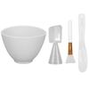 Набор инструментов для DIY масок для лица: миска для смешивания, палочка, шпатель, мерный стаканчик, ложка, крем для восстановления татуировок
