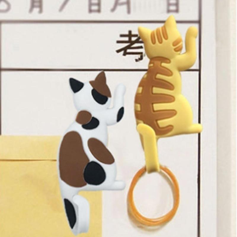 Прекрасный кот магнит настенный декор крючок для морозильной камеры ключница-органайзер декоративная вешалка