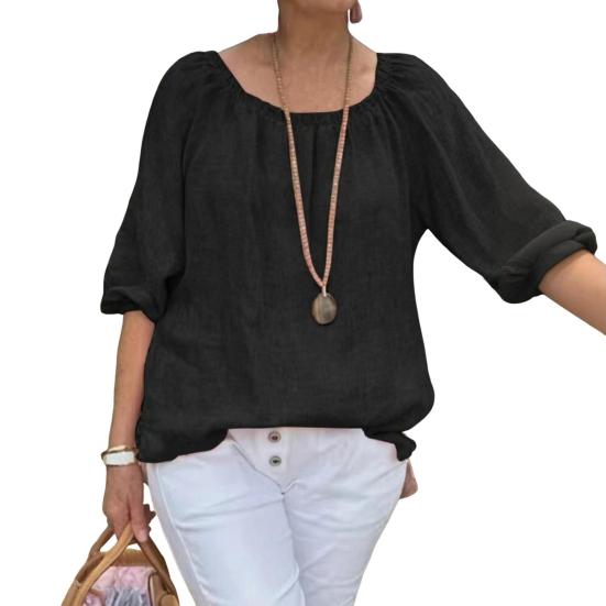 Женские топы с круглым вырезом и коротким рукавом, свободный крой, повседневные топы, однотонные, дышащие, легкие футболки