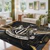 Newcastle United Football Design Crystal Velvet Rug Soft Decorative Mat for Bedroom Entrance
