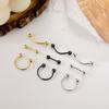 Round Bead Earrings New Style Trendy Personality Earrings Simple and Cold Wind Ear Bone Nails for Women Small and Versatile