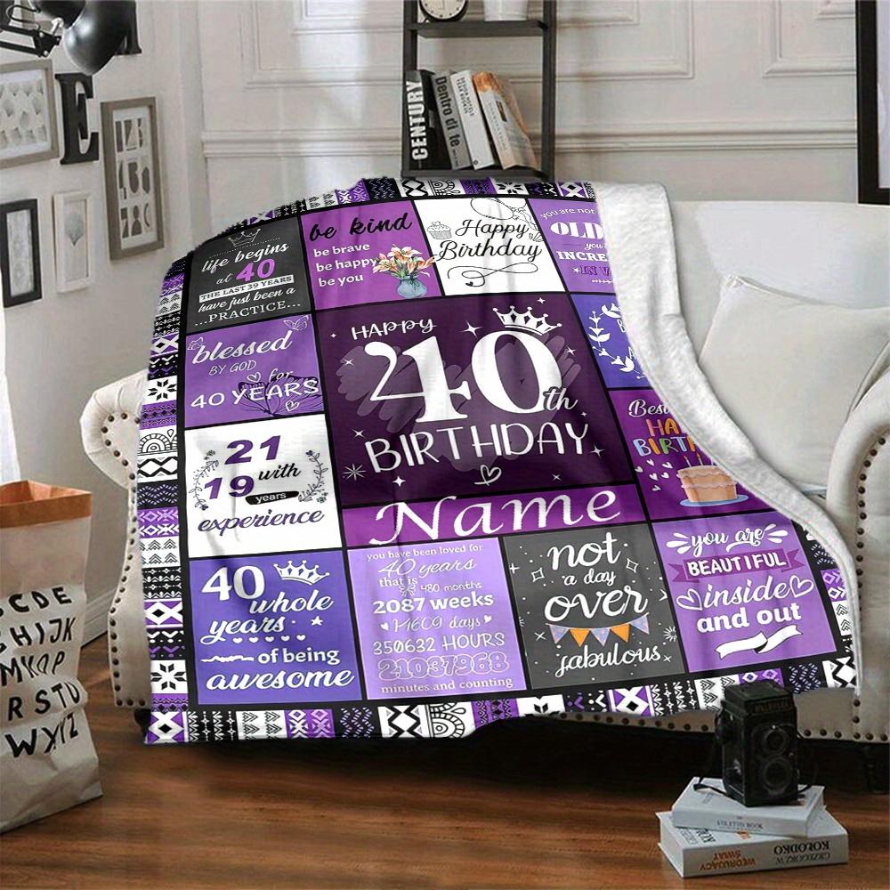 Home Happy 40Th Birthday Blanket Fashion Home Decorations Used For Home Decor Birthday Gifts Graduation Presents Preferredt83