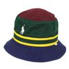 Ralph Panel Switching Pony Embroidery Cotton Bucket Hat Cap (Polo Lauren) Men's Women's 01080158-S/M-MULTI [Item]