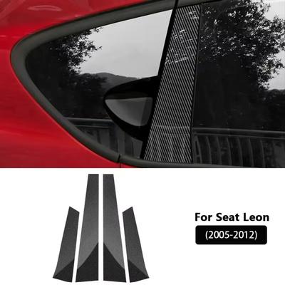Для SEAT Leon MK2 2005-2012 SEAT Altea Автомобильные Накладки на Стойки Кузова B C Pillar, Накладки на Дверные Стойки, Глянцевые Черные Наклейки из Поликарбоната, Аксессуары