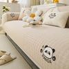 New Chenille Sofa Cushion Four Seasons Universal Cartoon Seat Cushion Fixed Non-Slip Straight Row Sofa Cover Cover Cloth