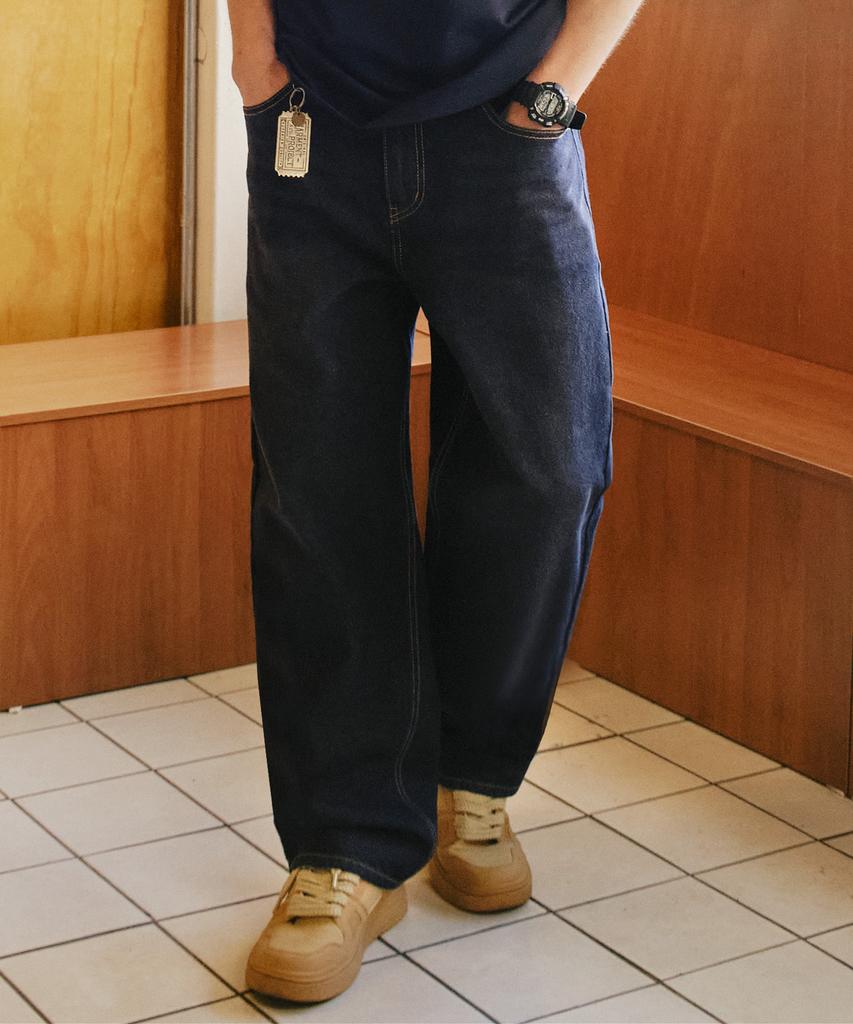 JEEP Classic Non-Faded Wide Denim Pants (Jr5Dpu501Id)