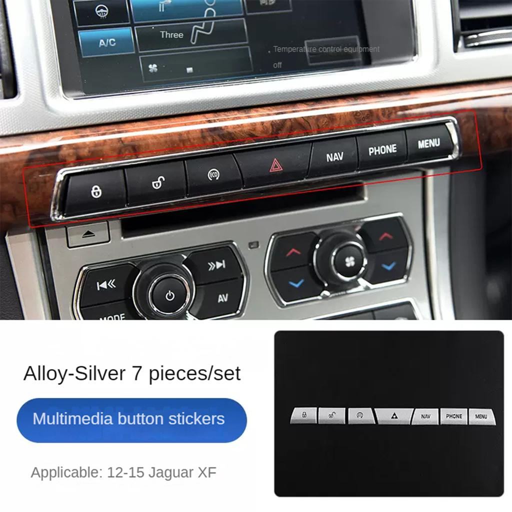 Аксессуары для Jaguar XF, съемный руль из алюминиевого сплава, многофункциональные наклейки на кнопки, серебристый тюнинг автомобиля