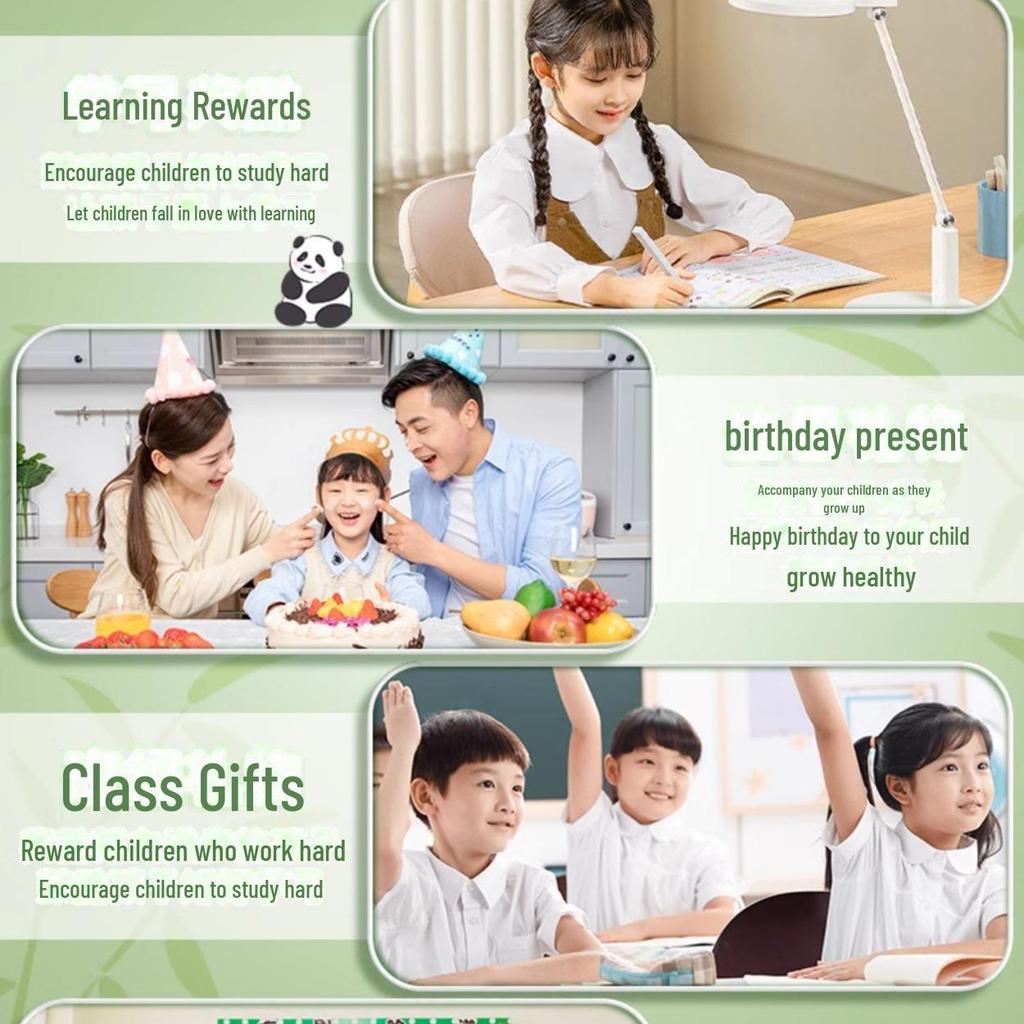 Back-to-School Panda Stationery Gift Box with Canvas Bag for Primary Students