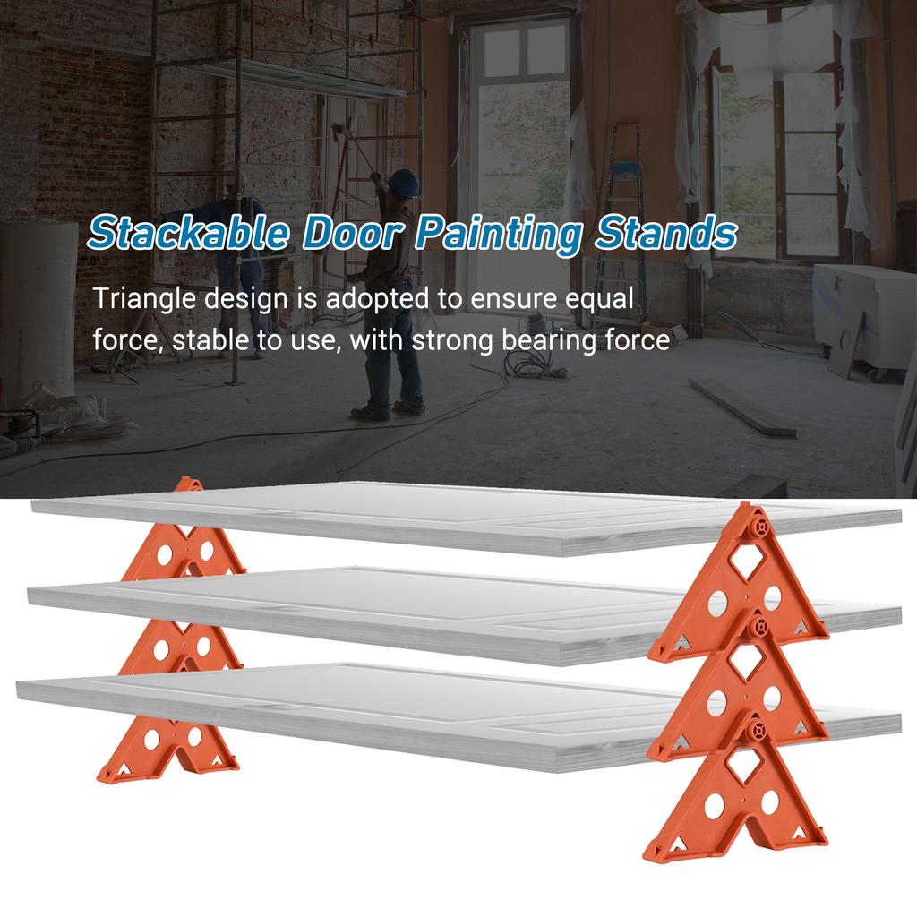 2 PCS Stackable Paint Rack Door Spray Painting Stand Interior Exterior Doors Trim Kitchen Cabinet