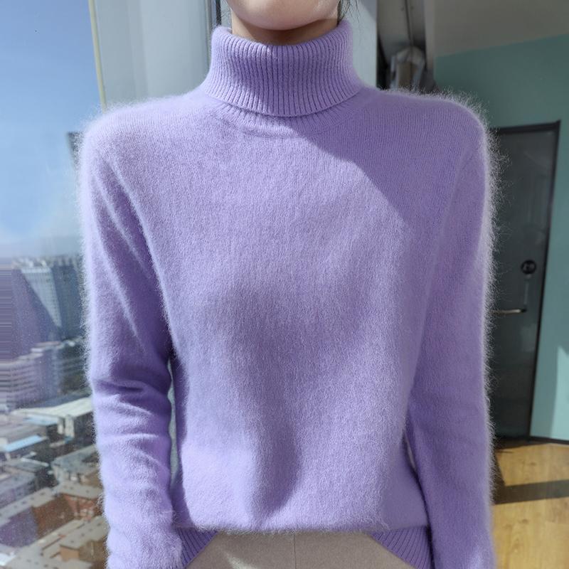 Женский кашемировый свитер Qinghe кашемир 30% кашемир 30% норка 30% шерсть 10% нейлон Женский осенне-зимний толстый кашемировый свитер мягкий и теплый