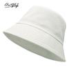 Solid Color Bucket Hat Cotton Shows Small Face Daily Face Covering Sunscreen Basin Hat Bucket Hat Can Be Printed LOGO