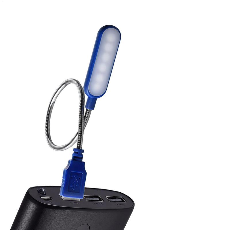USB Reading Night Lamp Mini 6 LED Book Lamp White Color Table Desk Lamp For Laptop Power Bank Notebook PC Computer