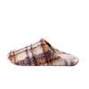 Women’s & Men’s Retro Plaid Cotton Slippers: Cozy, Plush, Thick Sole, Silent Warmth for Autumn/Winter Indoors.