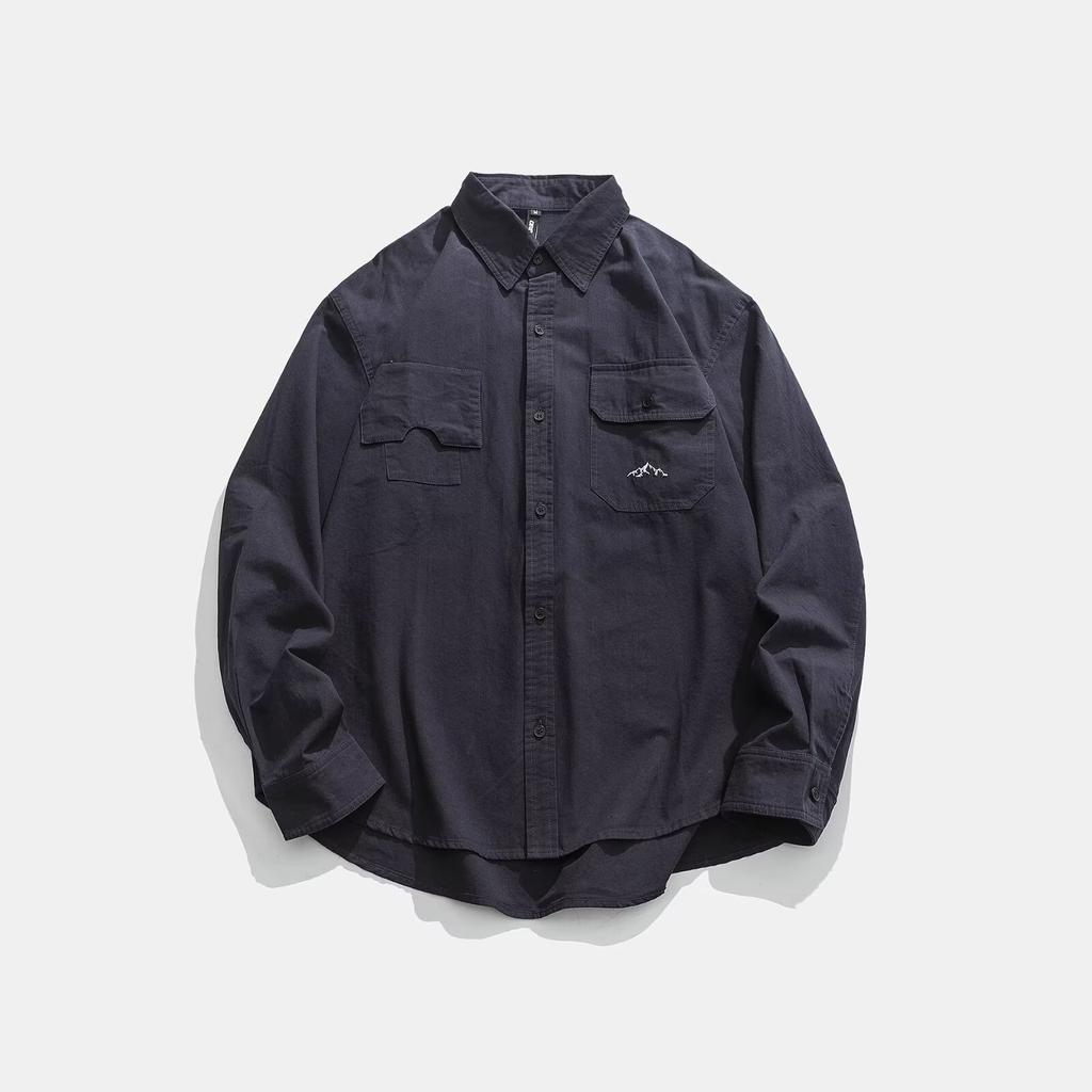 2024 Letter Long Sleeve Shirt Japanese Hong Kong Style Ins Loose Shirt Boys Summer Trendy Versatile Casual Coat