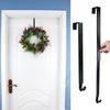 1 Pc/2 Pcs Telescopic Wreath Hanger Adjustable Metal Hook for Front Door Over The Door Wreath Hanger with Protective Pad for Christmas Decorations