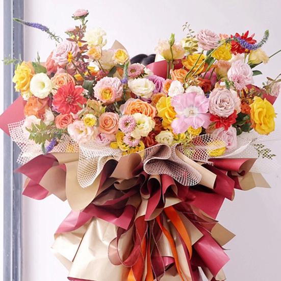 1 рулон сетки для упаковки цветов, декоративная, привлекательная, полиэстеровая, товары для рукоделия, оберточная бумага для букета