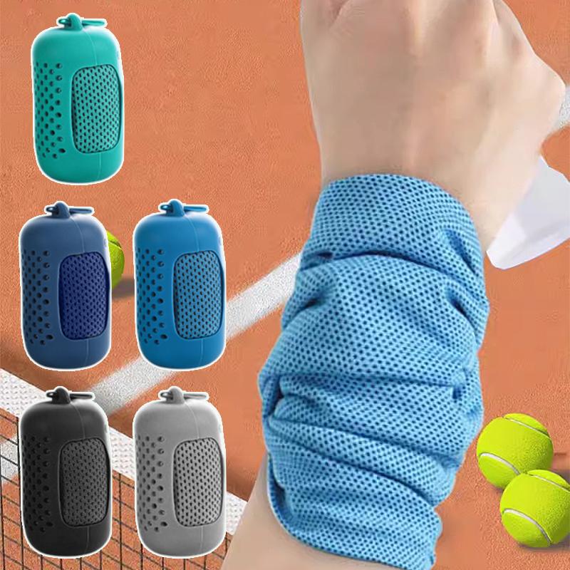 Cooling Towel Portable Mini Silicon Gel Microfiber Ice Towel Breathable Fitness Sports Gym Running Swimming Quick Dry Cool Towel