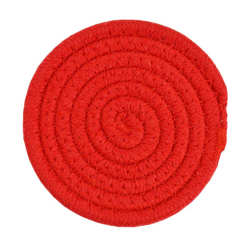 Круглая хлопковая подставка под тарелку для обеденного стола, кухонные принадлежности, термостойкая подставка под стакан для кофе и напитков