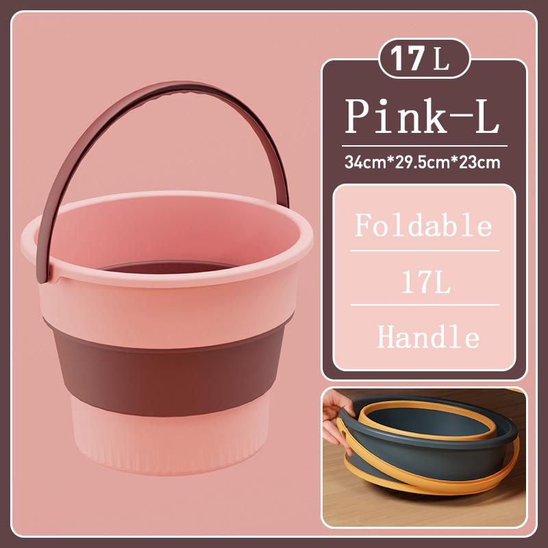 Easy Hold Foldable Bucket Basin 51017L Silicone Bucket Camping Laundry Basket Car Top Wash Fishing Bathroom Tool Home Supplies