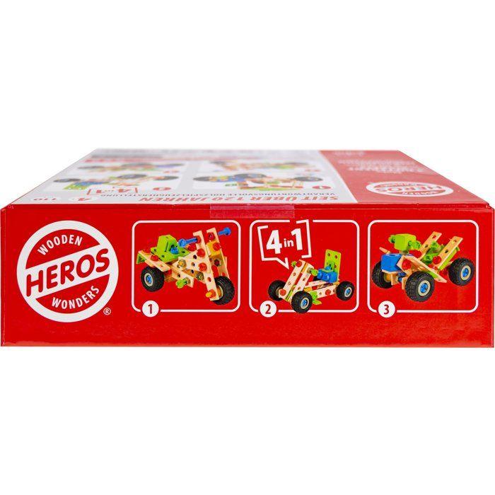 HEROS Constructor - Quad à construire - En bois 100 % certifié FSC® - 110 pièces - Dès 4 ans