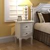 Nightstands Set of 4 with 2 Drawers White MDF