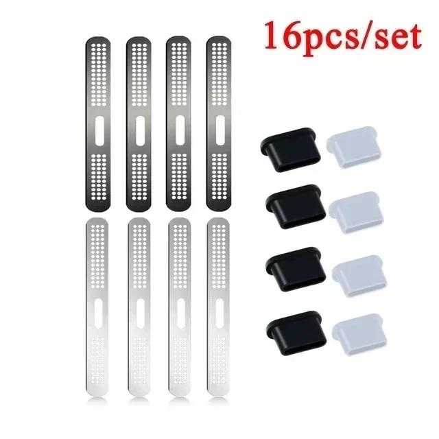 Металлическая пылезащитная сетка-наклейка для iPhone 12 13 MIni 12 13 14 Pro Max 14 Plus, отверстие для динамика, защитная металлическая сетка от пыли