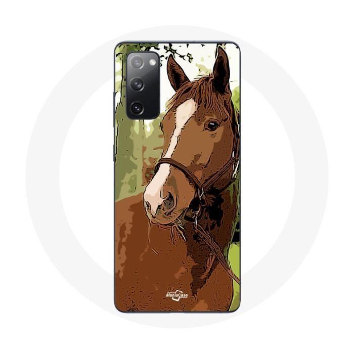 Coque - Samsung - Galaxy S20 FE - Souple - Marron - Race de cheval