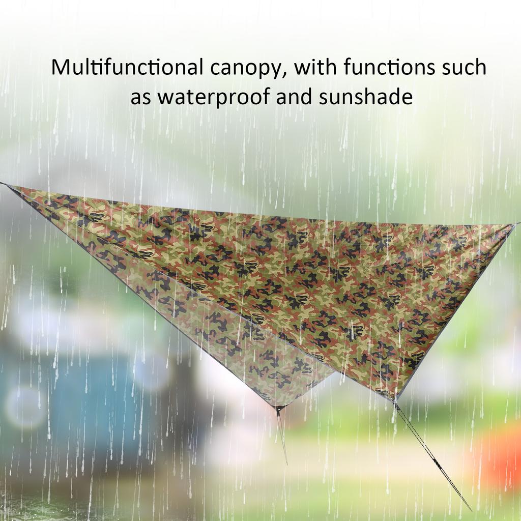 360x290cm Camping Cover Waterproof Multifunction Rhombus Canopy Beach Shade Cloth