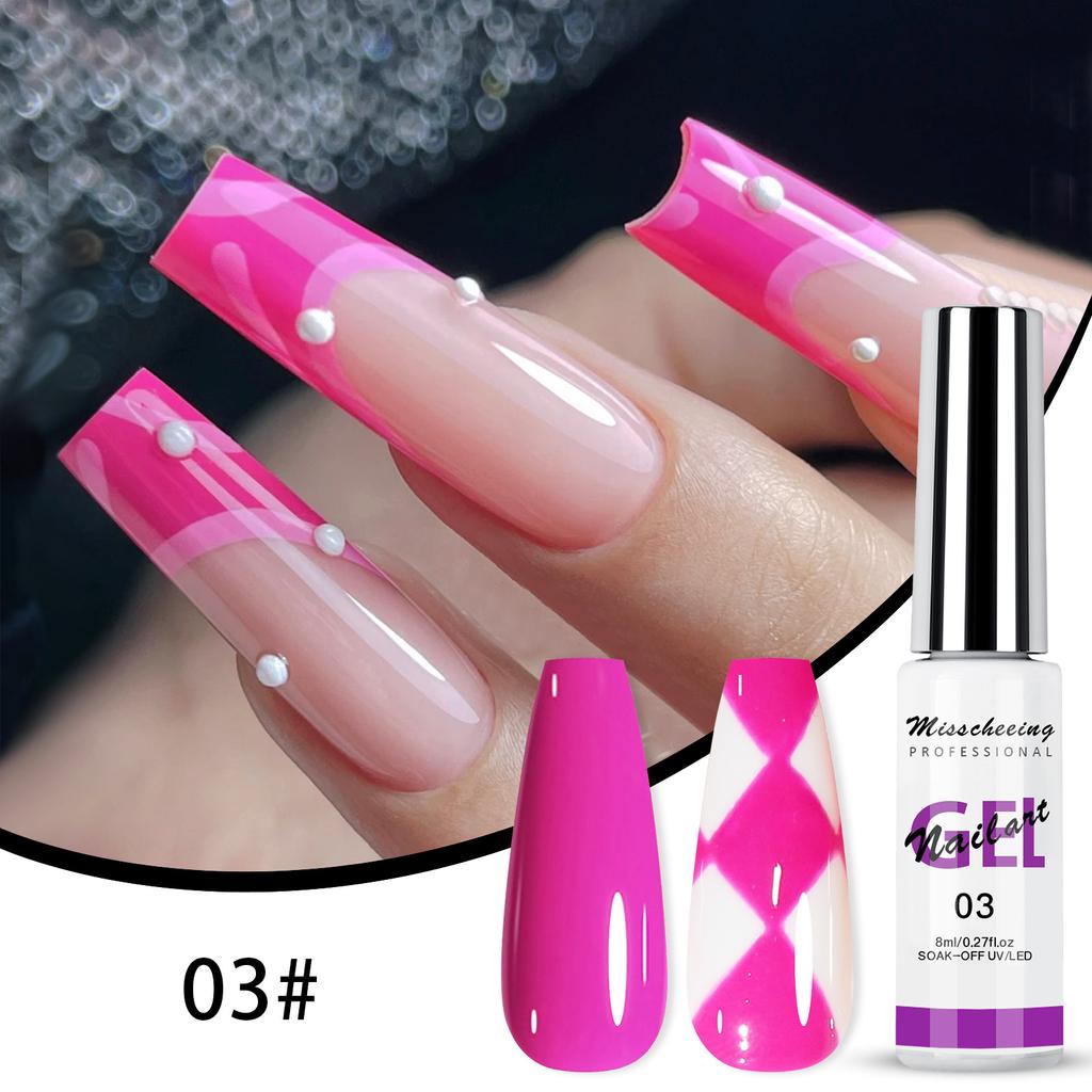 12 Салатный Клей Проволока 3D Нарисованный Клей для ногтей Кисточка для ногтей Клей Крючок Набор