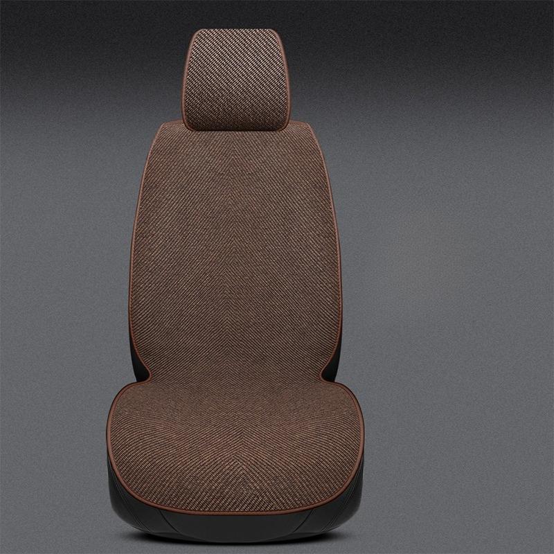 Цельные льняные подушки на сиденья автомобиля – Дышащий комфорт, чехол на сиденье для передних сидений, универсальная посадка для большинства автомобилей