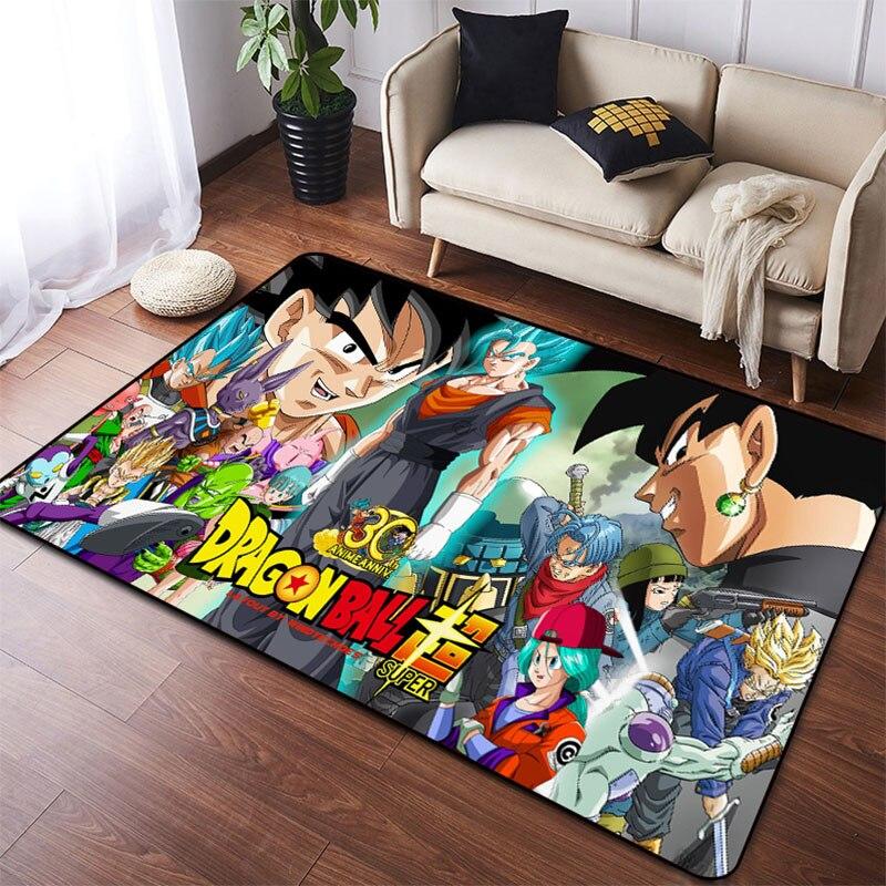 3D печать гостиная квадратный японский мультфильм DragonBall ковер игра ванная комната кухня коврик многофункциональный противоскользящий ковер.