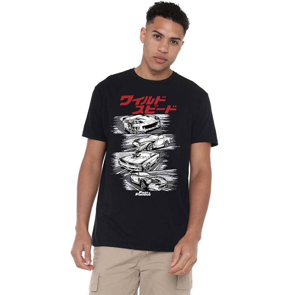 Fast & Furious Unisex Adult Street Racers Ringspun Cotton T-Shirt