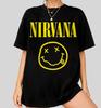 Футболка Nirvana 'Smiley Face', Подарок для фаната Курта Кобейна