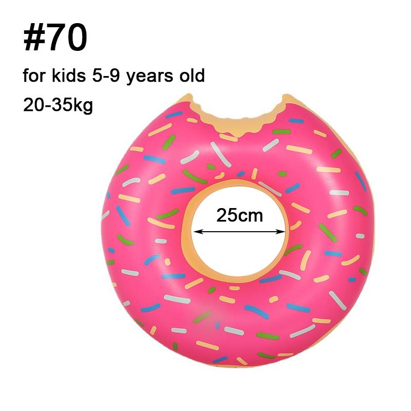 Inflatable Donut Swimming Ring Safe Pool Float Summer Outdoor Activitives Party Eco-Friendly Cute Kids Adult Swimming Circle