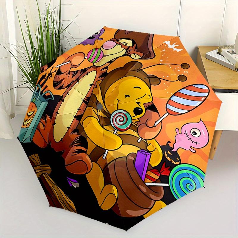 Tigger, Winnie-the-Pooh Automatic Opening and Closing Umbrella, Compact Travel Umbrella, Lightweight and Portable, Suitable for Beach Commut